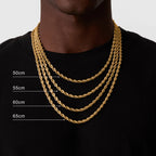 Twisted Rope Chain Necklace 5mm — Stainless