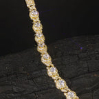 Iced Out Cuban Chain Necklace Stainless Steel Bead
