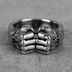 316L Stainless Steel Angry Fist Power Man Men Rings Punk Rock Hip Hop Creativity Personality for Male Boy Fashion