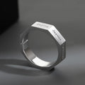 Minimalist Niche Seven Virtues Men's Ring Personalized Punk Retro Hip Hop Street Fashion Trend Party Jewelry RingAccessoriesGift