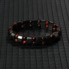 Hematite Therapy Stretch Bracelet — Mixed Metal