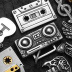 Guitar Tape Pendant Necklace Stainless Steel