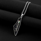 Palestine Map Pendant Necklace