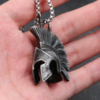 Spartan Warrior Stainless Steel Pendant Necklace