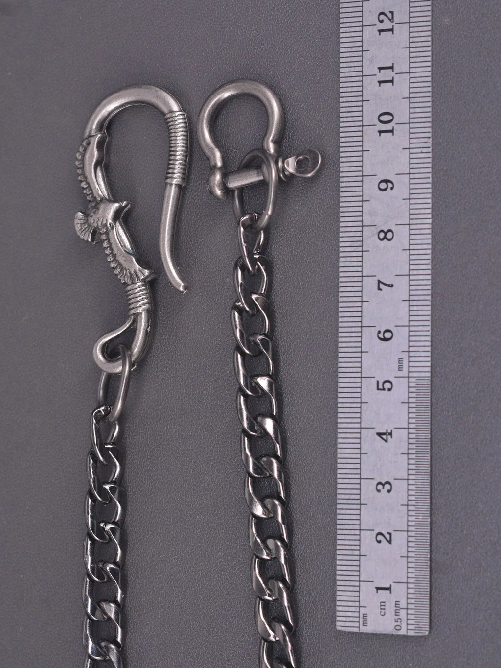 Biker Wallet Chain Keychain — Black-Tone Pants Chain, 9mm