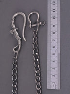 Biker Wallet Chain Keychain — Black-Tone Pants Chain, 9mm