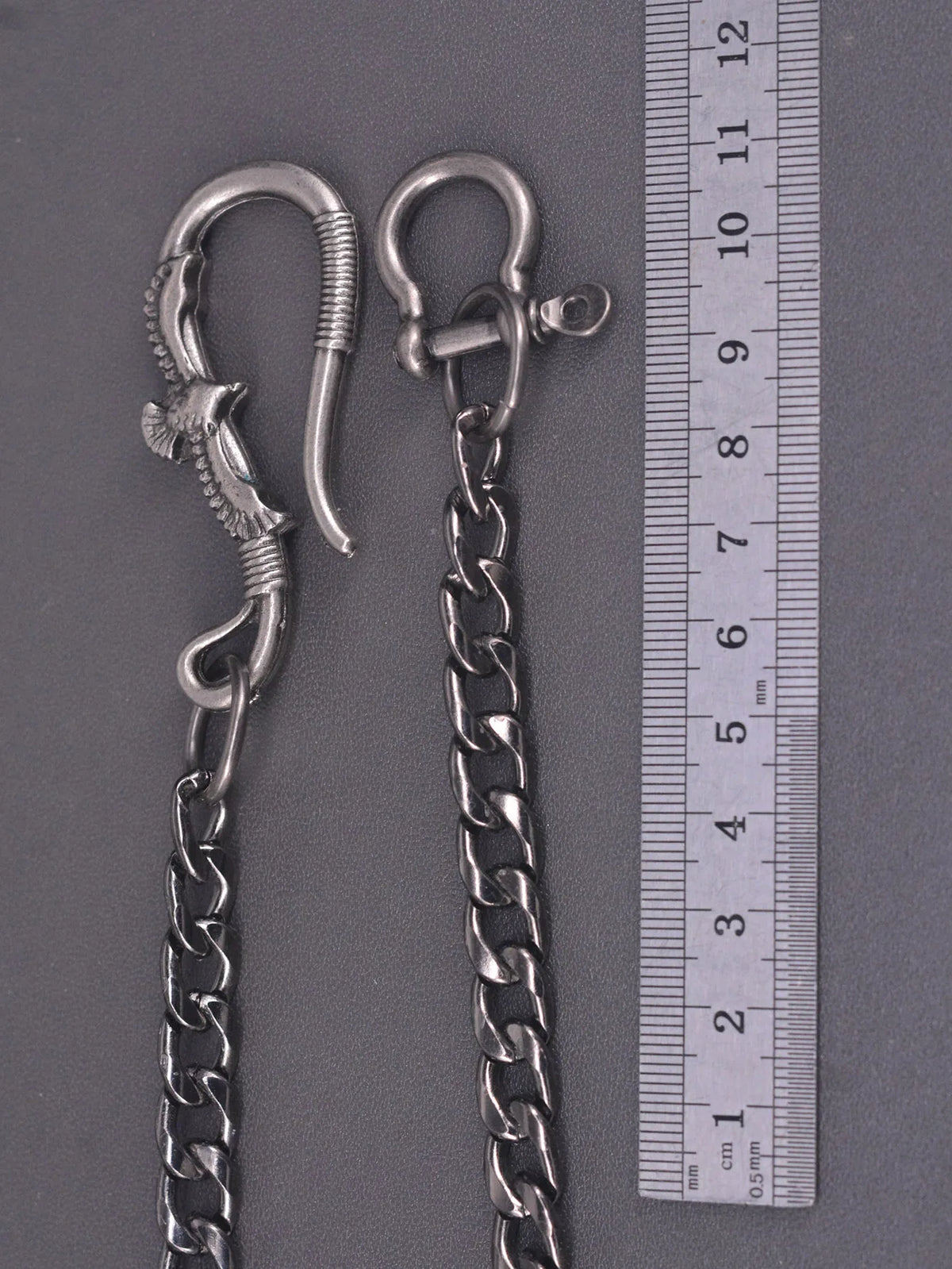 Biker Wallet Chain Keychain — Black-Tone Pants Chain, 9mm