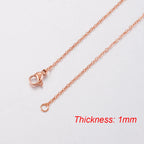 Fnixtar 10Pcs Chain Necklaces 40/45/50/55/60cm Stainless Steel Flat Cable Chain 1/1.5/2mm DIY Jewelry Accessories