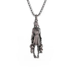 Cat Wings Animal Pendant Necklace — Silver