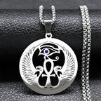 Hamsa Ankh Eye of Horus Pendant Necklace
