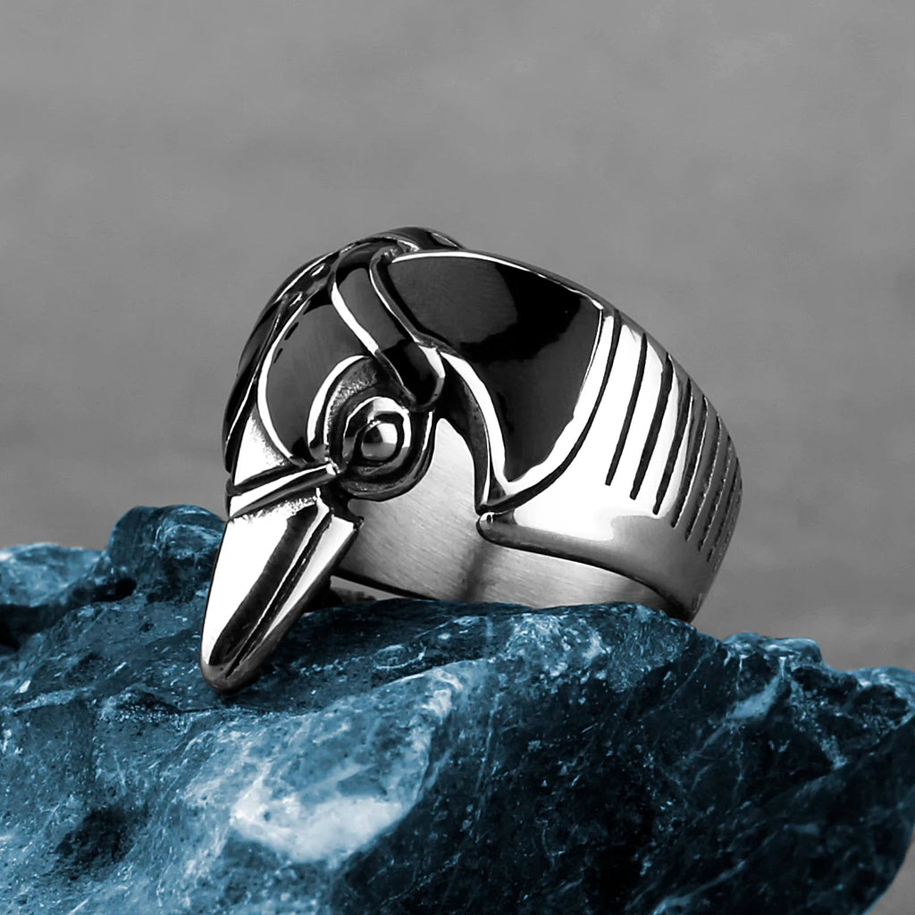 Nordic Viking Raven Pagan Amulet Ring — Stainless Steel