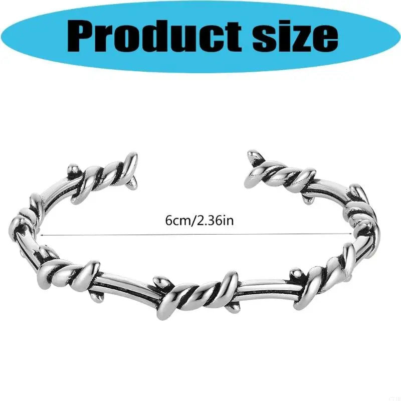 Adjustable Open Spiked Gothic Punk Bracelet Copper Plating Fashion Accessory