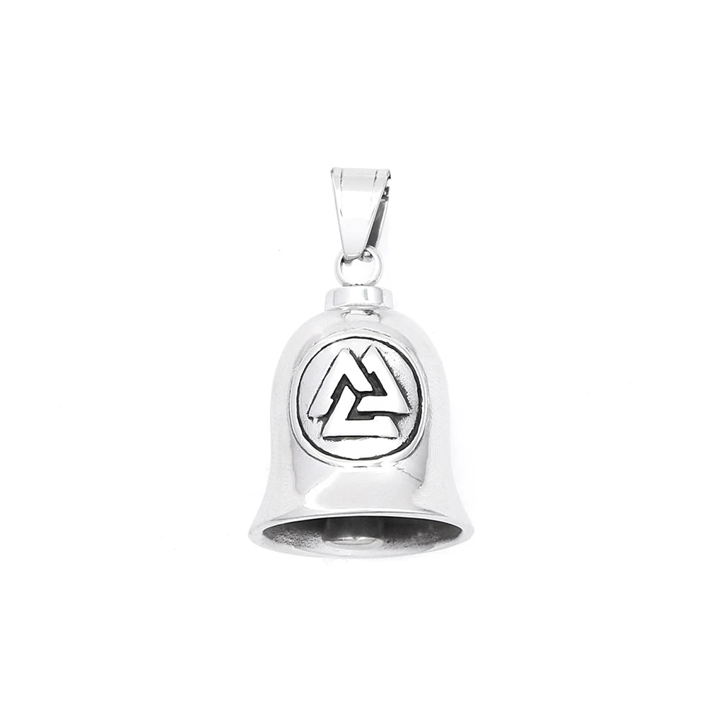 Vintage Bell Charm Amulet Necklace — Stainless Steel