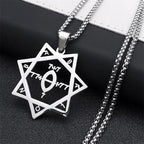 Silver Statement Pendant Necklace — Stainless Steel