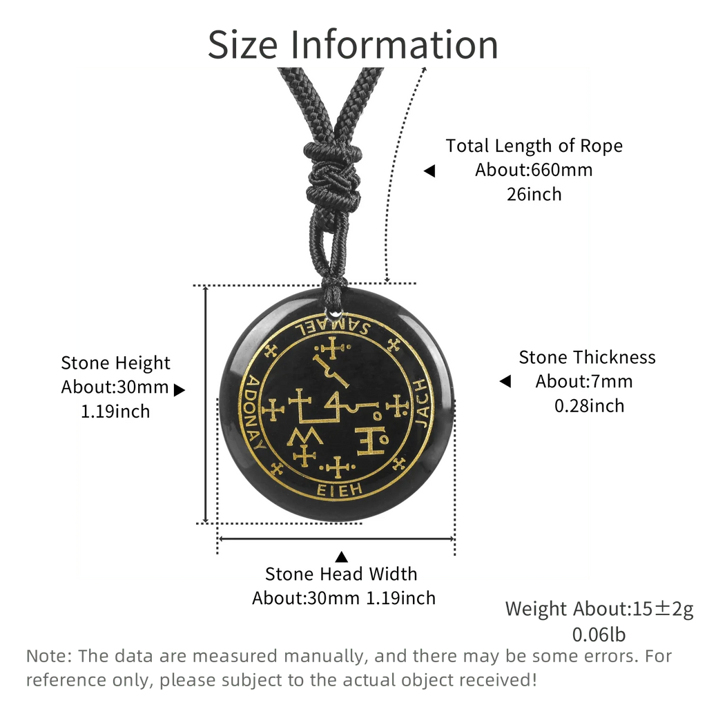 Archangel Black Pendant Necklace