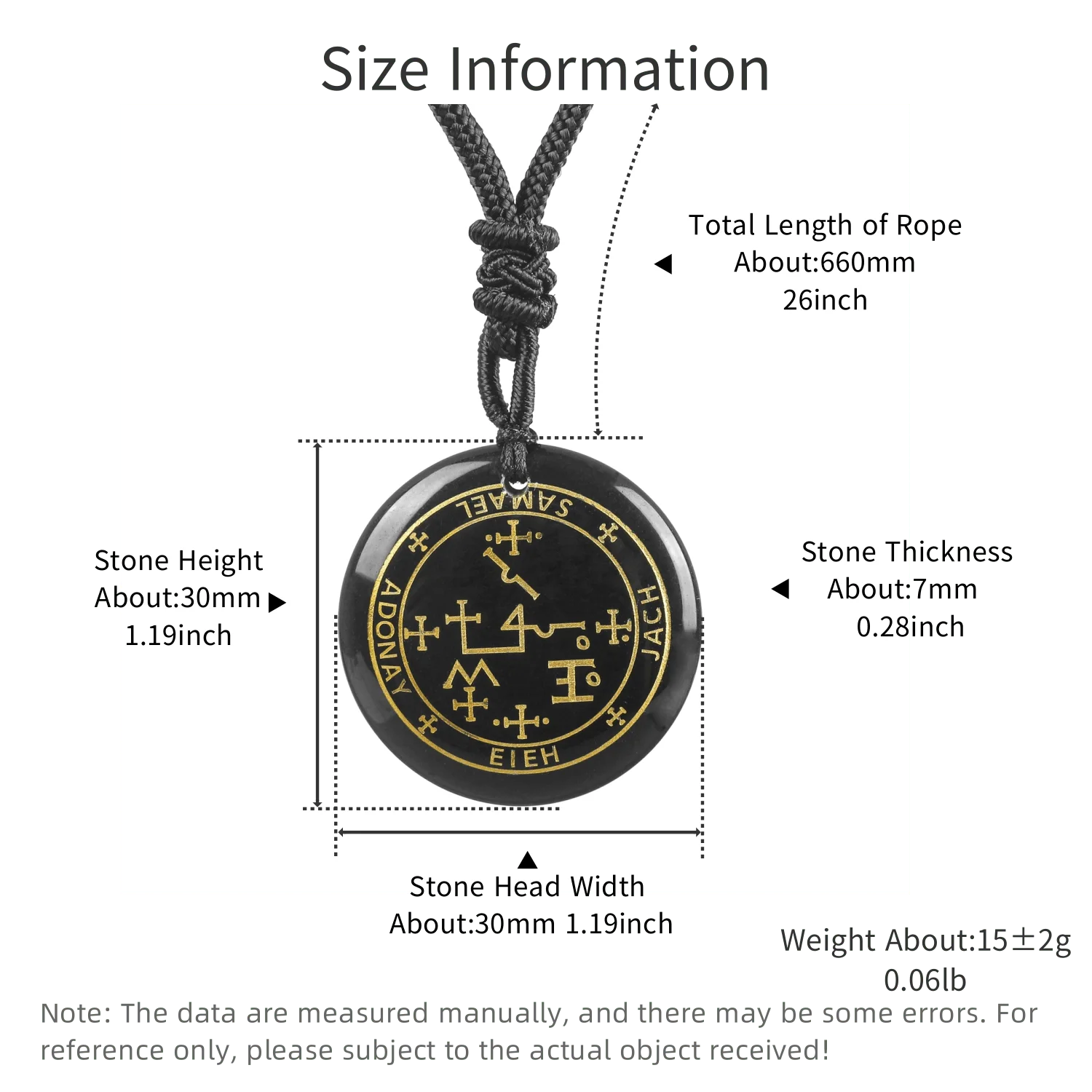 Archangel Black Pendant Necklace