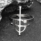 Cross Ring — Stainless Steel