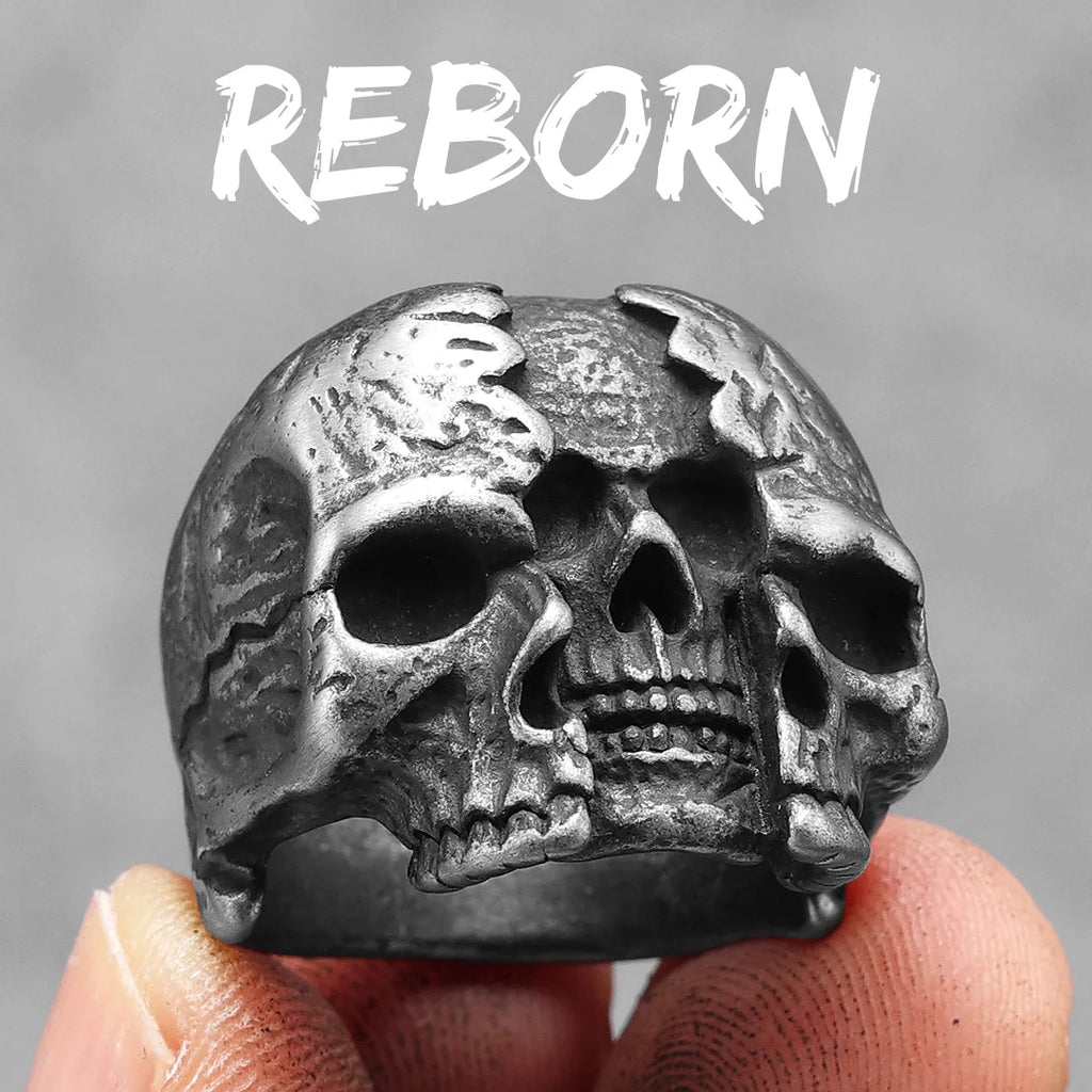 Gothic Skull Ring Black — Stainless Steel