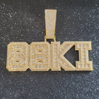 Custom Multiple Rows Square Letter Pendant Personalized Mumber Necklace With 20mm Cuban Link Chain Hip Hop Jewelry For Women Men