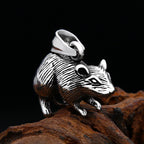 Rat Steel Pendant Vintage Gothic Mouse 316L Animal
