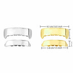 Trend Glossy Teeth Grillz Realistic Look Shiny Grillz Set Full Wrapped Teeth Caps Men