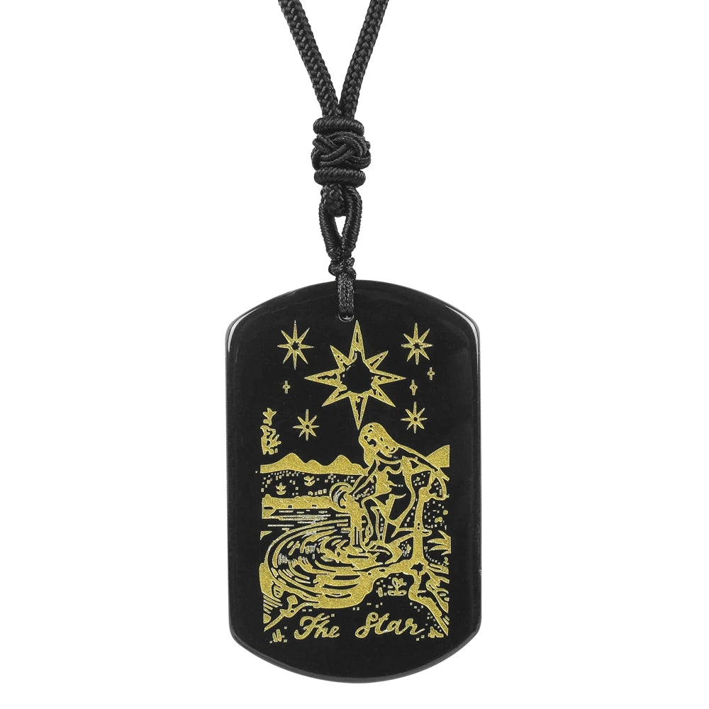 Tarot Black Pendant Necklace