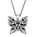 Fire Totem Butterfly Silver Chain Necklace
