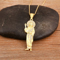 Iced Out Virgin Mary Pendant Necklace