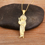 Iced Out Virgin Mary Pendant Necklace