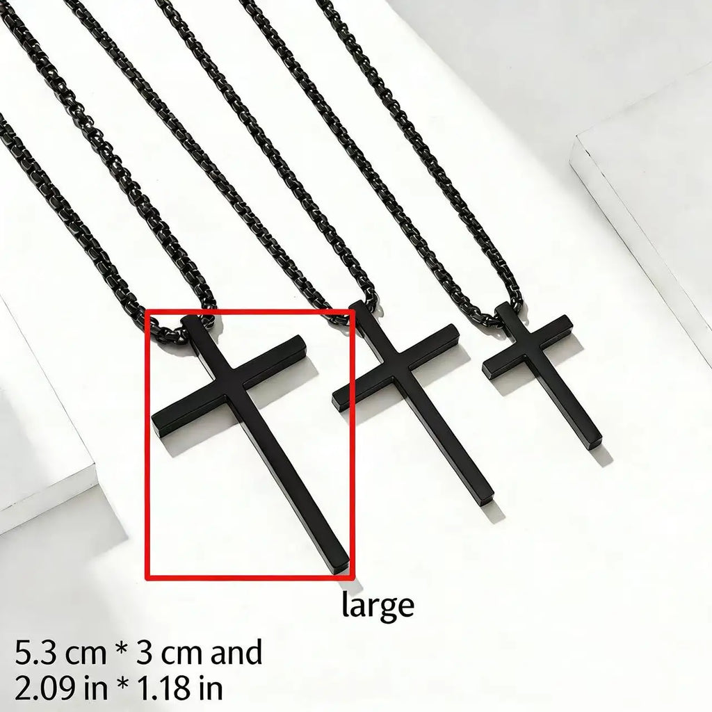 Cross Steel Pendant Double-sided Glossy Surface