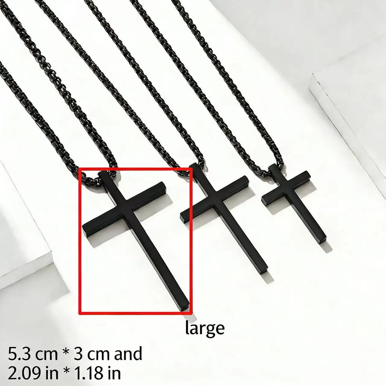 Cross Steel Pendant Double-sided Glossy Surface