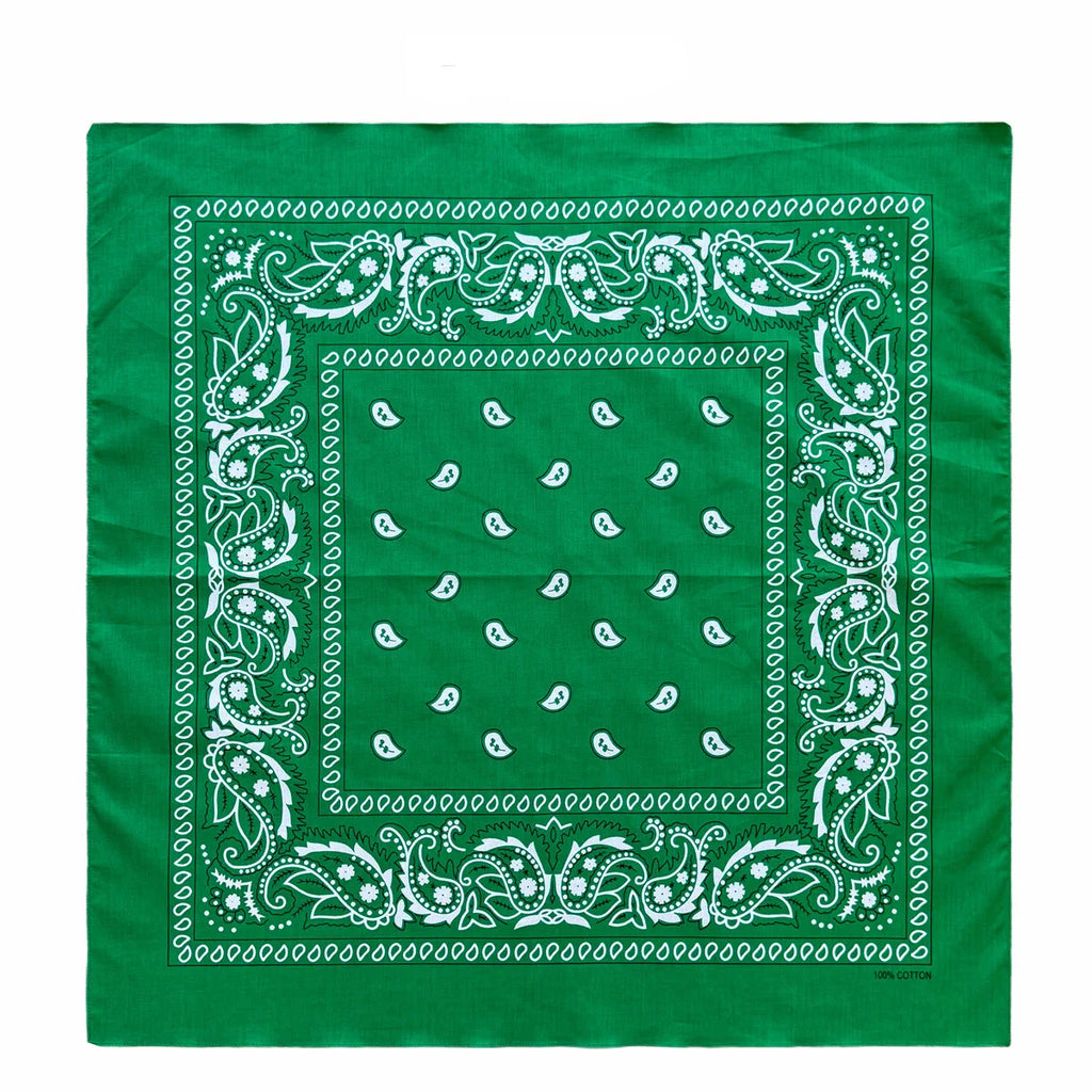 70CM Oversized Hip Hop Amoeba Cashew Cotton Square Bandana Scarf Headband Black Paisley Gifts For Men/Boys/Girls