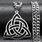 Celtic Knot Trinity Pendant Necklace — Stainless Steel
