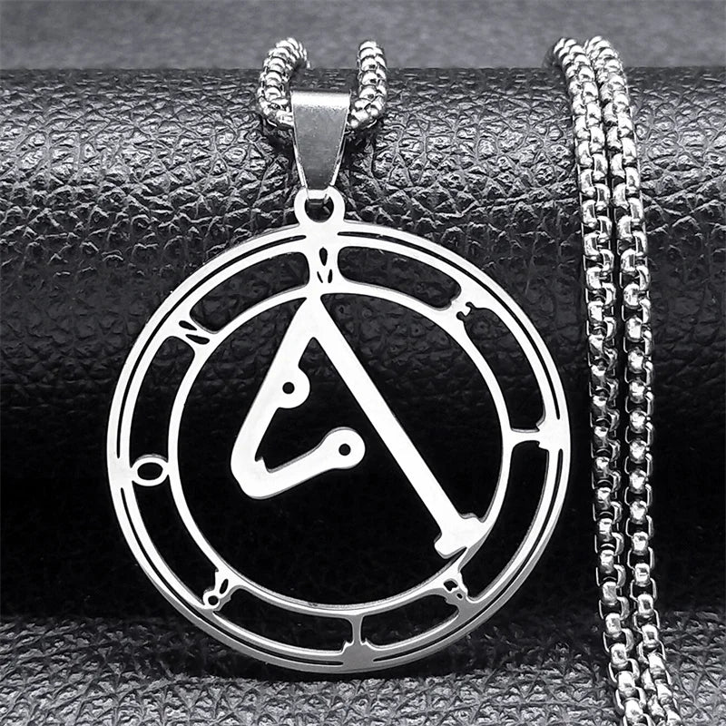 Angel Seal Pendant Necklace — Stainless Steel