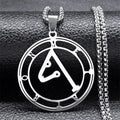 Angel Seal Pendant Necklace — Stainless Steel