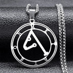 Angel Seal Pendant Necklace — Stainless Steel