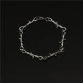 Unique, Stylish Men's Black Thorn Steel Color Hip-Hop Gothic Bracelet