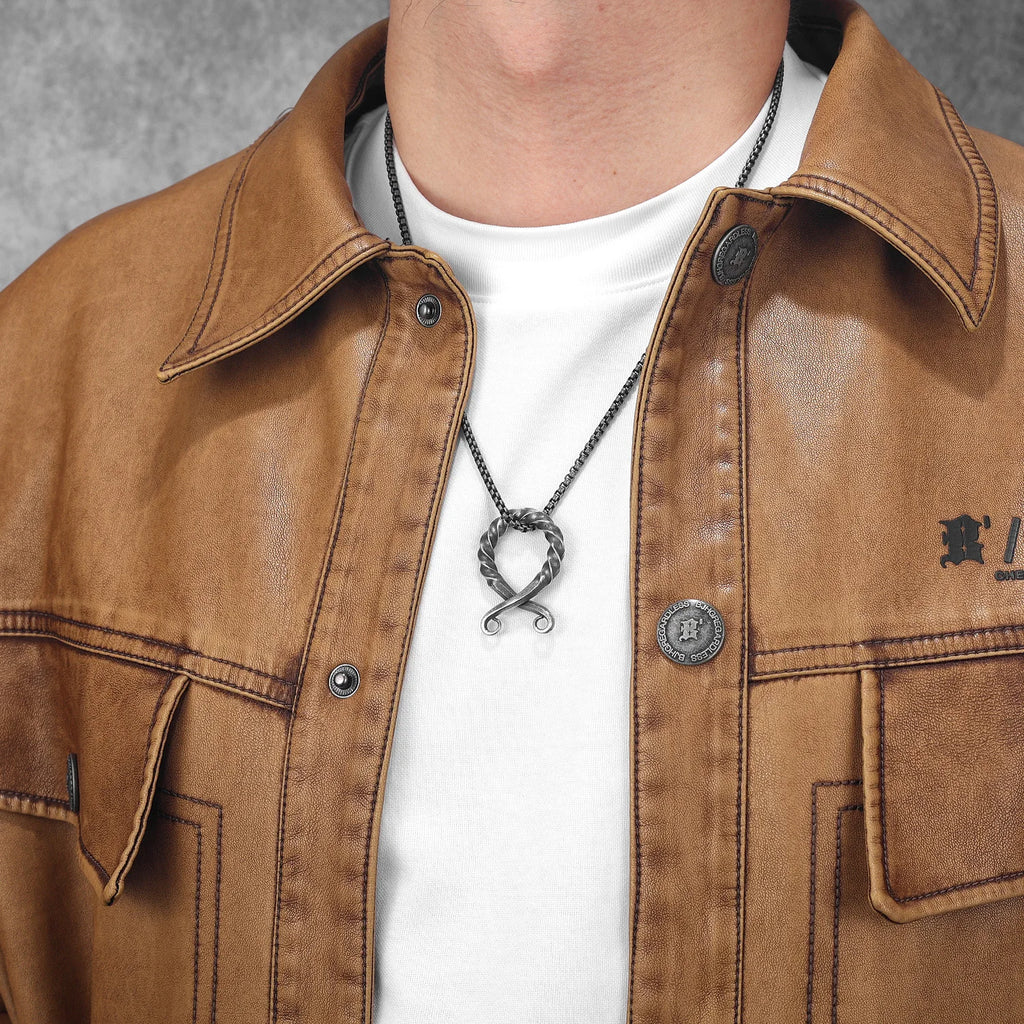 Troll Cross Ancient Amulets Men Necklaces Stainless Steel Pendant Chain Women Punk Fashion Jewelry Accessories Gifts