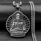 Buddhist Silver Pendant Amitabha Buddha Maitreya
