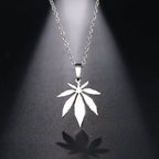 Stainless Steel Necklace For Women Man Maple Leaf Choker Pendant Chain Necklaces Engagement Jewelry korean Fashion NEW