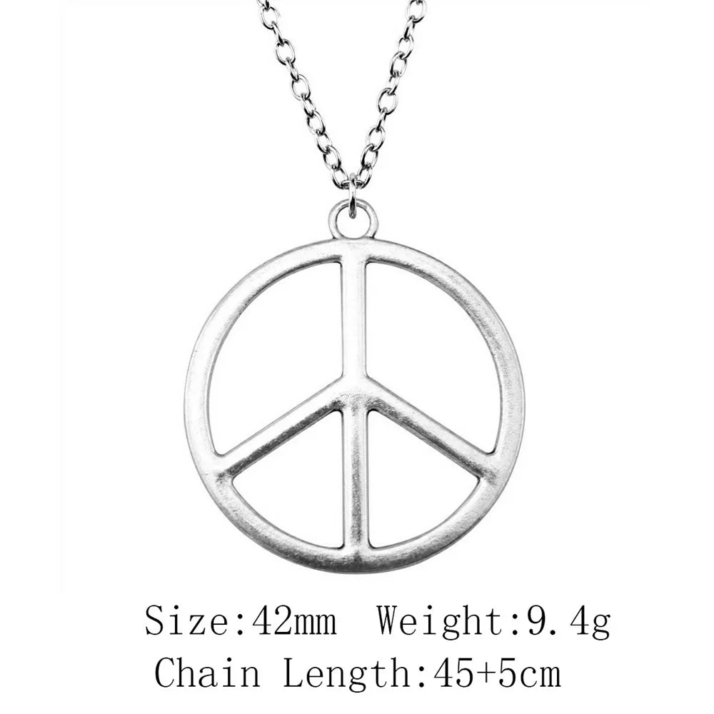 New Fashion Peace Symbol Pendants Necklace Jewelry Gift Peace Sign Peace Dove Necklace For Women