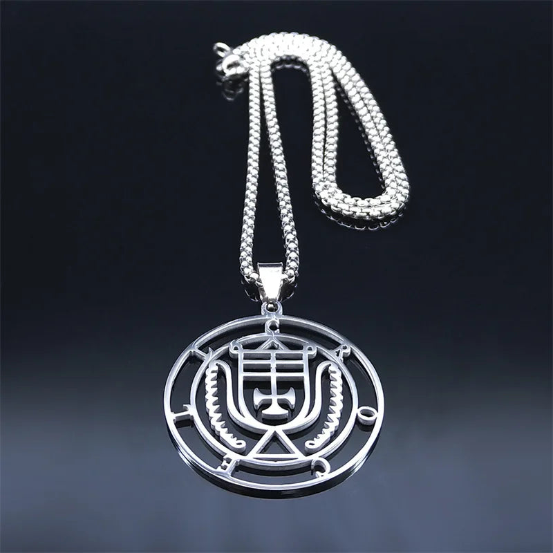 Demon Silver Pendant Seal Crocell Women/men Satan