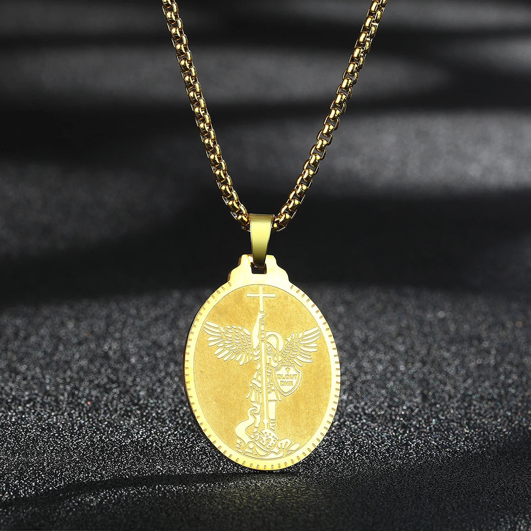 Lion of Judah Coin Pendant Necklace