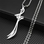 Arabic Sword Saudi Necklaces Stainless Steel Islamic Muslim Zulfiqar Imam Ali Swords for Men Islam Accessories Gift  Jewelry