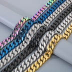 Men's 72CM Long 24MM Wide Curb Cuban Link Chain Necklaces Heavy Stainless Steel On Neck Chains for Man Party Jewelry