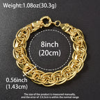 Heavy Byzantine Chain Bracelet — Gold-Tone, Punk Rock Statement