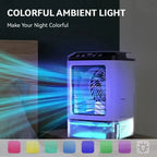 Portable Desktop Air Conditioner Fan Dual Spray Ultrasonic Atomization 3-Speed Mute Air Cooler Electric Fan For Home