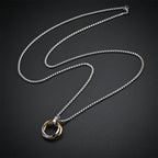 Round Ring Pendant Necklace — Stainless Steel
