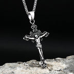 Jesus Cross Pendant — Stainless Steel