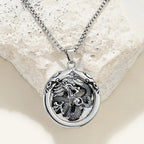 Dragon Zodiac Steel Pendant Chinese Style Retro